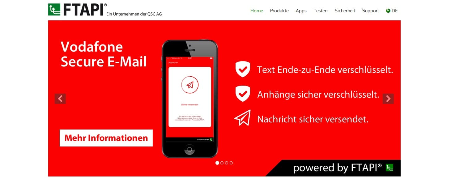 Vodafone Secure E-Mail – powered by FTAPI