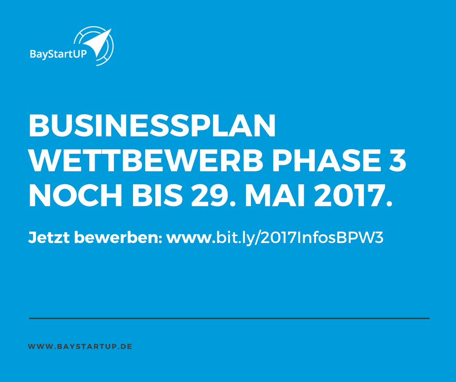 Der Münchener Businessplan Wettbewerb geht in die 3. Runde