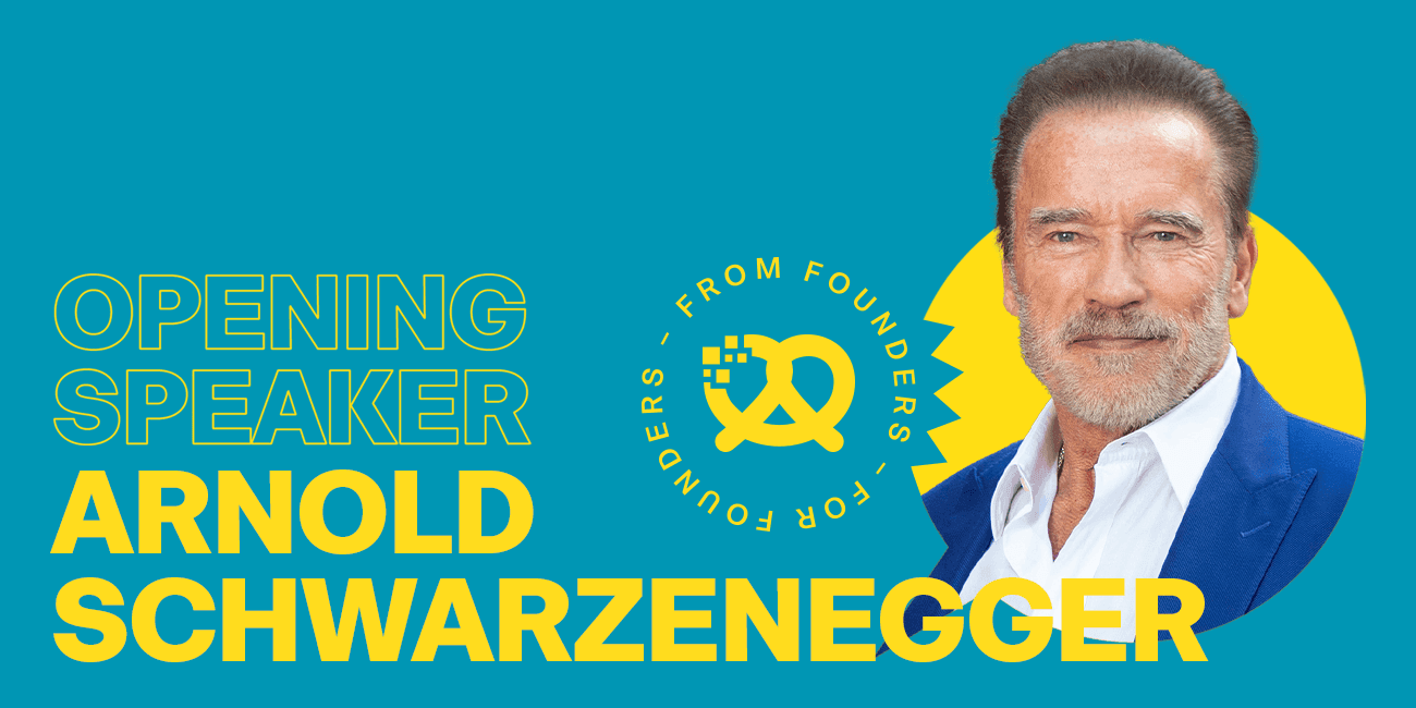 Arnold Schwarzenegger eröffnet Bits & Pretzels 2022