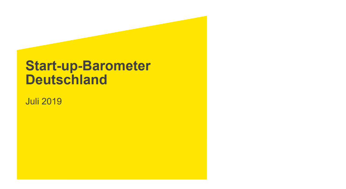 EY Startup-Barometer Juli 2019: Anzahl und Wert der Finanzierungsrunden gestiegen