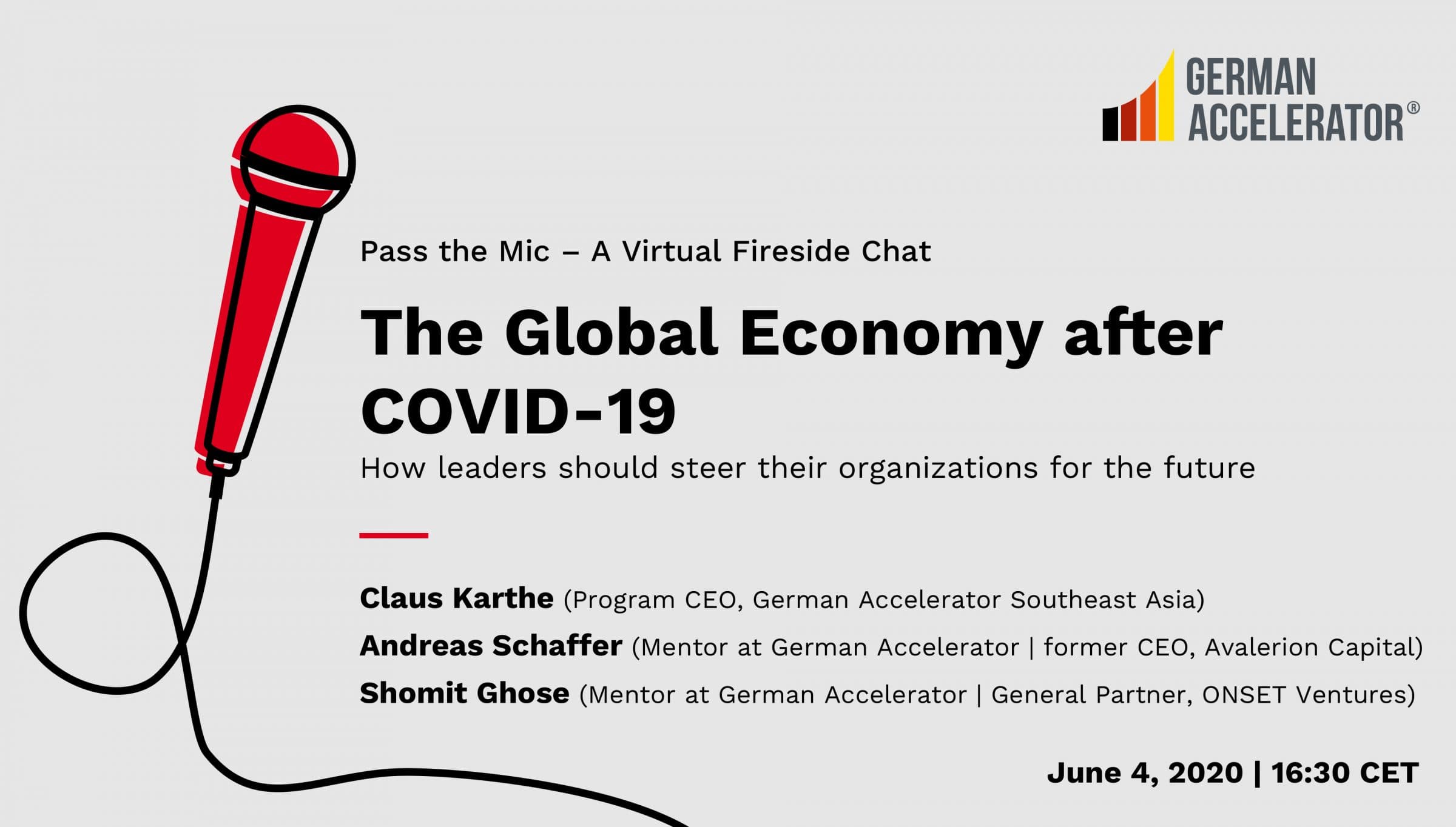 Online: German Accelerator – Pass the Mic: The Global Economy after COVID-19