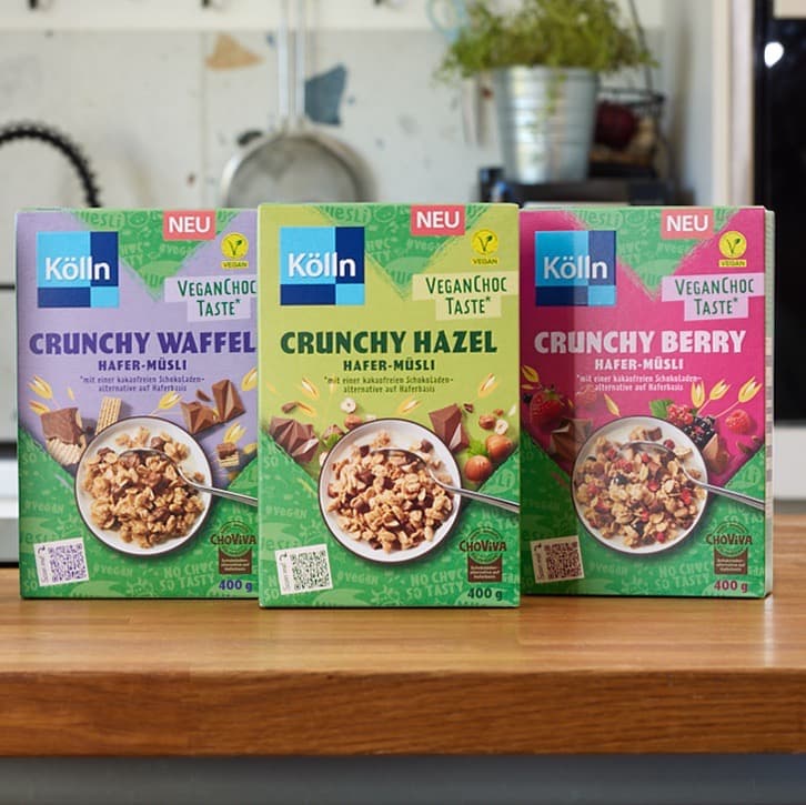 Kölln Müsli setzt auf Schokoladenalternative von Planet A Foods