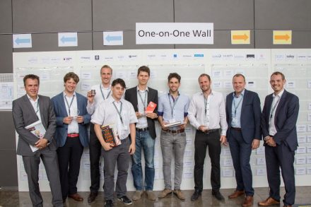 Die Gewinner der Speed-Pitches beim Munich Investment Forum 2015 von Fraunhofer Venture: Toposens, Lilium und Baristina