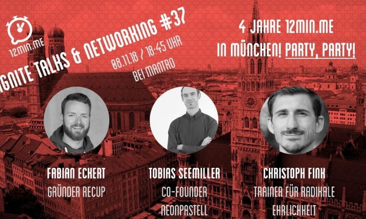 4 Jahres Party! 12min.me – Ignite Talks & Networking #37
