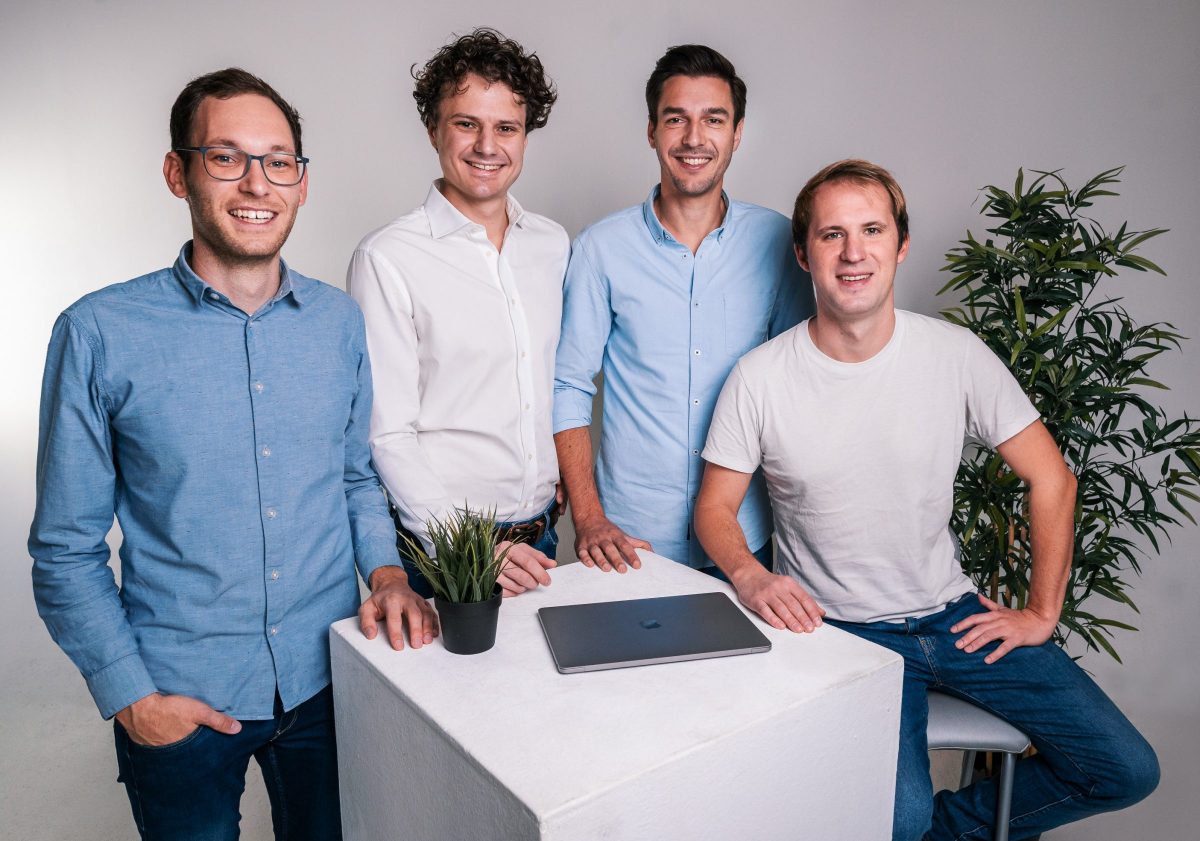 Das Gründer-Team von Peter Park: Patrick Bartler, Maximilian Schlereth, Stefan Schenk und Florian Schaule (v.l.)