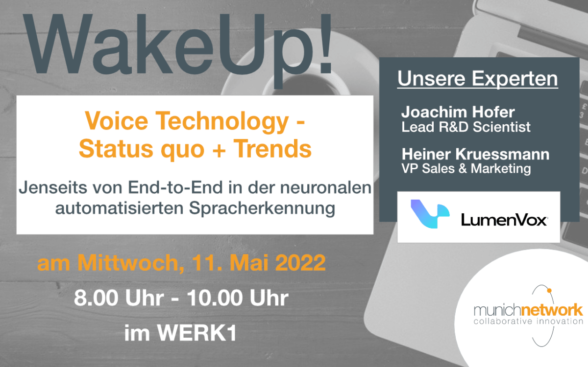 WakeUp!: Voice Technology – Status quo + Trends