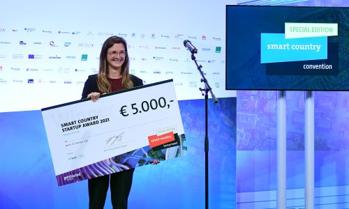 Die Gewinner des Smart Country Startup Award in der Kategorie Smart City kamen im vergangenen Jahr aus München: Ulrike Jehle von Plan4Better.