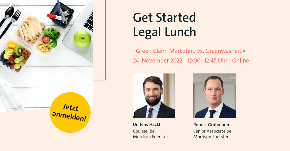 Get Started Legal Lunch: Green Claim Marketing vs. Greenwashing