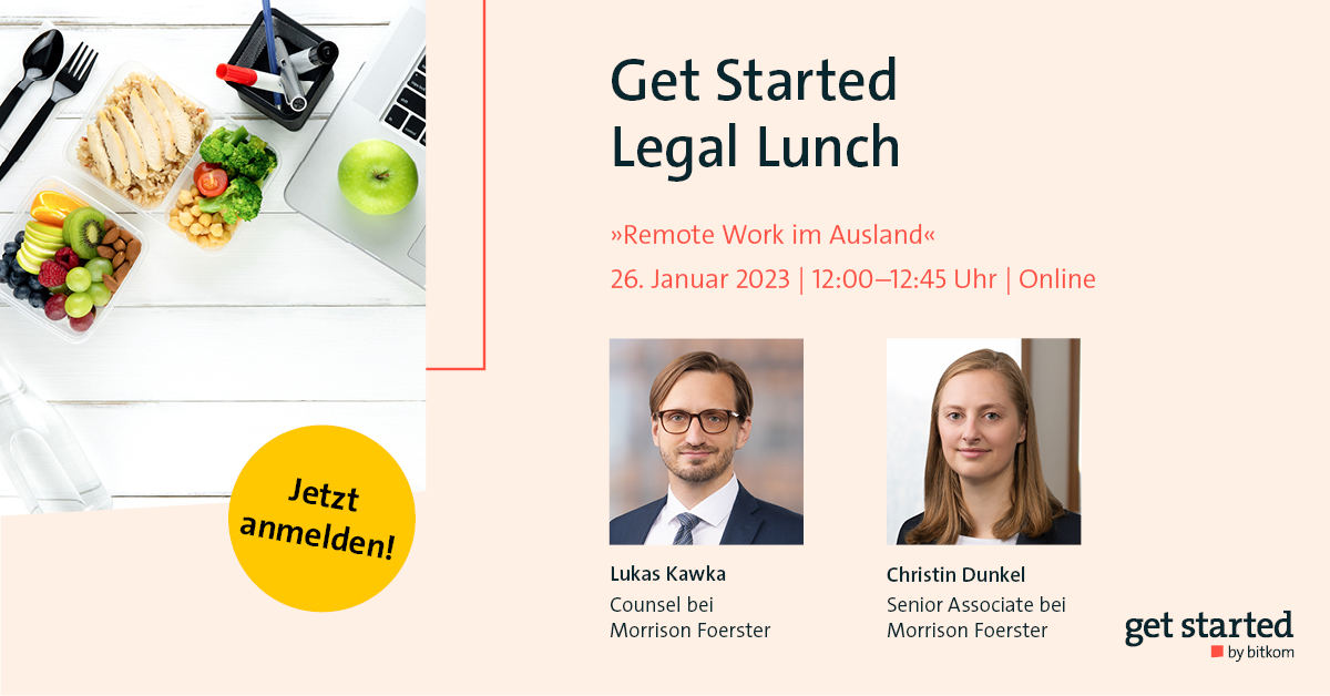 Get Started Legal Lunch - Remote Work im Ausland